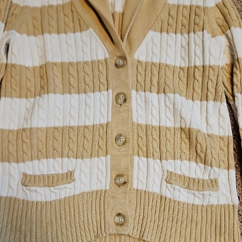 Tommy Hilfiger Cable Knit Striped Cardigan - Picture 6 of 6